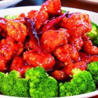 General Tso'S Chicken · Spicy. served with white rice.
