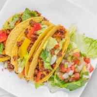 3 Vegan Tacos · Choose from vegan-chicken or vegan-beef tacos  served on soft or hard shell. Our signature h...