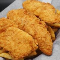 Chicken Fingers With French Fries · Lightly Breaded Chicken Tenderloin & French Fries.