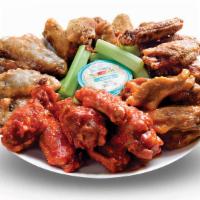 15Pc Wings Only · Substitute all flat, or all drums for an additional charge.