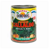 Callaloo · A canned green vegetable from the spinach family.