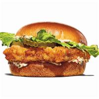 Big Fish Sandwich · Our premium Big Fish Sandwich is 100% White Alaskan Pollock, breaded with crispy panko bread...