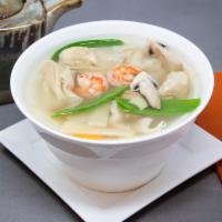 Wonton Soup · With fried noodles.