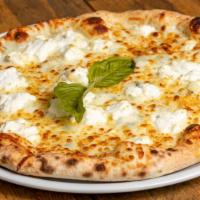 4 Cheeses · Vegetarian. Mozzarella cheese, blue cheese, ricotta and Parmesan.