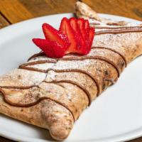 Tronchetto Nutella · Vegetarian. nutella-filled roll bread.Additional charges for strawberry or bananas.