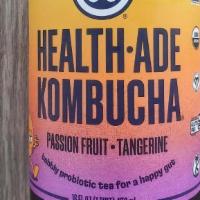 Health-Ade Kombucha (Passion Fruit) · 16oz. Organic. Vegan. Gluten-Free. Kosher.