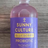Sunny Culture (Blueberry) · 16oz. Organic. Vegan. Gluten-Free. Caffeine-Free.