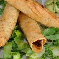 Chicken Flautas · Three lightly fried corn tortillas filled with marinated chicken and cheese.
DO NOT ADD EXTR...