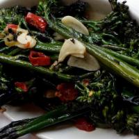 Broccolini · Calabrian chile, garlic, white wine, gluten friendly