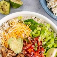 Burrito Bowl · Your choice of freshly grilled meat or Veggies  served in a delicious bowl with rice, beans,...