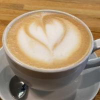 Latte · Organic awarded Black Cat project coffee from Intelligentsia with Free Roaming Cow Milk from...