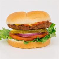 Evos Beyond Burger · Our signature plant-based burger, 20gr. protein, GMO/soy free, leaf lettuce, tomato, onion, ...