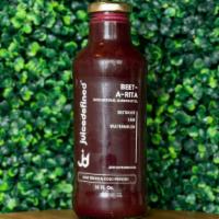 Beet-A-Rita · Raw. Fresh. Cold-pressed. 100% natural. Handcrafted.
Digestive health.
Beet root with leaves...