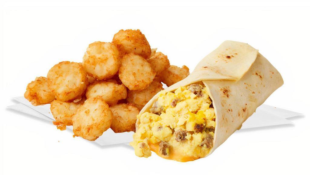 Breakfast Wrap · Your choice of sausage or bacon  with eggs and cheese wrapped in a warm tortilla.