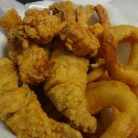 Fries Fish & Large Shrimp · Two pieces fries fish, five large shrimp and five scallop served with Cajun fries.
(option t...