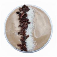 Gainz Smoothie · Almond Milk, Peanut Butter, Maca, Cacao, Banana, (Isolated or Vegan) Chocolate Protein, Cinn...