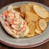Lobster Roll · Nova Scotia cold water lobster, mayonnaise, celery & fresh lemon, served over a bed of shred...