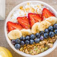 Very Berry Acai Bowl · our most-loved acai bowl made with raw organic brazilian acai blended with banana, strawberr...