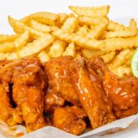 10 Wings & Fries Combo · 10 Wings, Fries & Drink. Served with a dressing