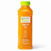 Wake Up Call, Cold Pressed Juice (Immune Booster) · Ingredients: Apple, lemon, ginger, & cayenne. 

 The Wake Up Call cold pressed juice is swee...