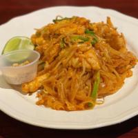 Pad Thai Noodle · Stir-fried rice-noodle with egg, bean sprouts, scallions, peanuts.