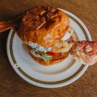 Fried Fish Sandwich · Country fried tilapia with any topping you’d love!!
