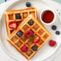 Belgian Waffle · Classic homemade Belgian waffles served with choice of toppings!