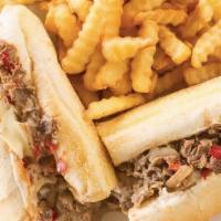 Whole Cheese Steak Combo · Comes with fries and drink