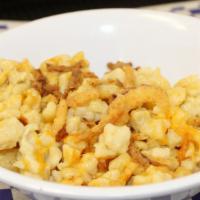 Spaetzle (Main) · Southern German delicacy made of homemade tiny dough dumplings which are boiled, then fried ...