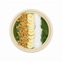 Green Bowl · Almond Milk • Banana • Honey • Spirulina • Spinach • Coconut Shreds • Granola