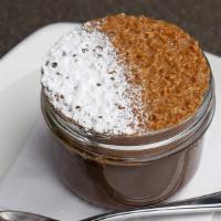 Chocolate Budino · italian chocolate pudding, dulce de leche, whipped cream, lace cookie