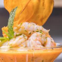Ceviche Mix · Marinated fish and shrimp in lime juice and and quot; leche de tigre and quot; mixed with cr...