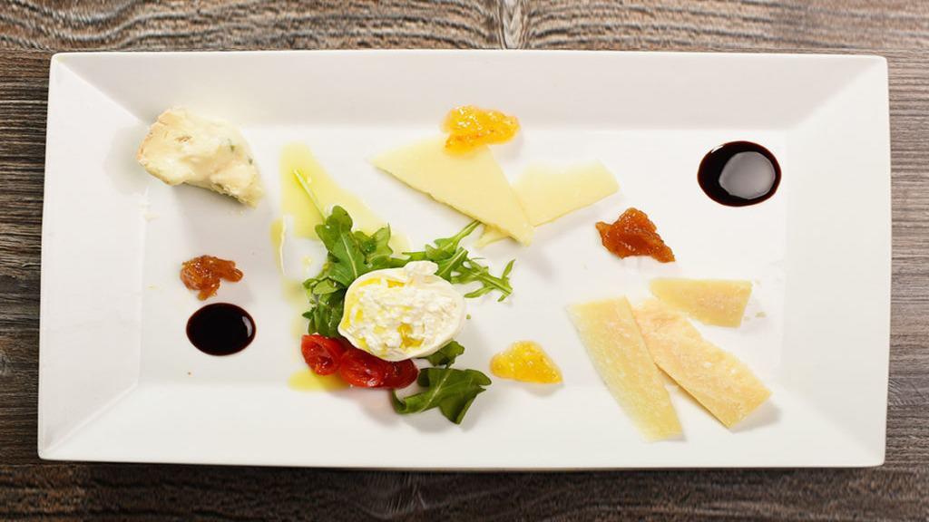 Cheese Selection · Pecorino, parmigiano, gorgonzola, burratta, ricotta.