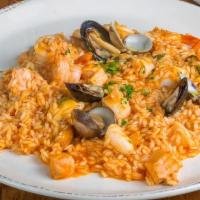 Risotto Seafood · Calamari, Salmon, Clams, Mussels, Octopus and Shrimp