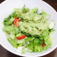 Avocado Salad · Romaine, cucumber, cherry & sun-dried tomatoes, heart of palms, avocado & lemon vinaigrette
