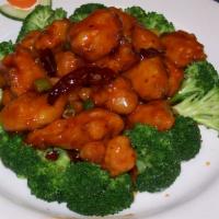 General Tso'S Chicken · Sautéed glazed chicken with spicy brown sauce.
