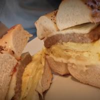 Turkey Bacon, Egg, & Cheese · Choice of bread bagel, croissant, toast white, wheat, rye, or gluten-free, English muffin.