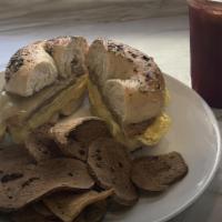 Lox Bagel · Salmon, hard-boiled egg, cream cheese, tomato, onion, and capers. Choice of bread bagel, cro...