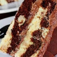 Marble Cake (1 Sl) · A combination of our vanilla and chocolate cake marble together, for those who can’t decide ...