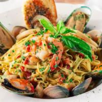 Linguini Frutti Di Mare · in a scampi sauce with shrimp, mussels, calamari and clams