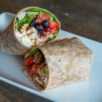 The Berry Good Wrap · Berry good salad with grilled chicken.