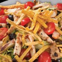 Southwest Salad · Tex mex inspired salad featuring freshly chopped romaine, mesquite grilled chicken breast, c...