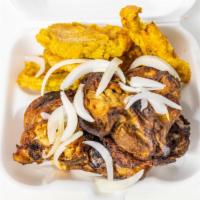 Fried Or Grilled Chicken (Poul) · Simple: fried plantain. Complete: fried plantain & rice.