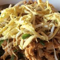 Pad Thai · The most famous Thai pasta dish sautéed with eggs, bean spouts, scallions, and peanuts.