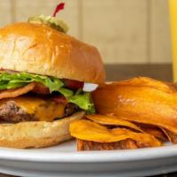 Cracker Classic Cheddar Burger · Angus ground beef burgent with cheese, lettuce, tomato and pickle. Add avocado for an additi...