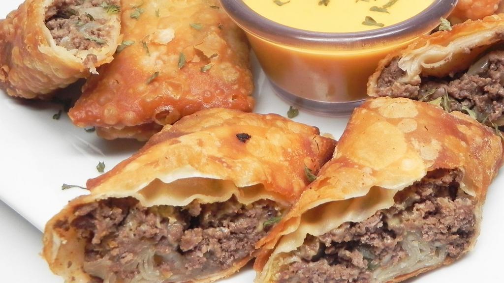 Philly Cheese Steak Egg Roll · 