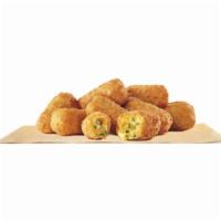 8Pc Jalapeño Cheddar Bites · Our Jalapeño Cheddar Bites are filled with gooey cheddar cheese and spicy jalapeño pieces, c...