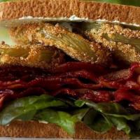 Fried Green Tomato Blt Sandwich · Applewood bacon, lettuce & fried green tomato.