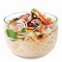Mini Thai Soup · A fragrant Thai chicken broth filled with rice noodles, bean sprouts, onion, carrot, green o...