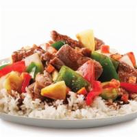 Sweet And Sour Stir Fry · Fresh tomato, pineapple, carrots, bell pepper and onions wok-tossed in sweet and sour sauce ...